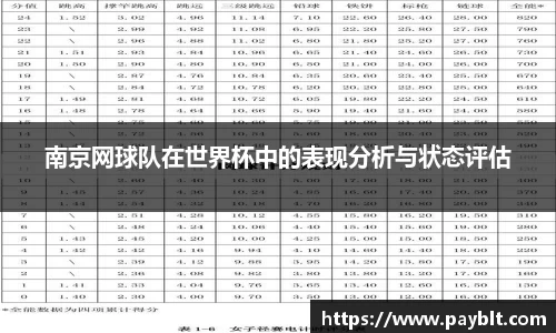 南京网球队在世界杯中的表现分析与状态评估